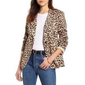1901 Preppy Twill Blazer Animal Print NWOT